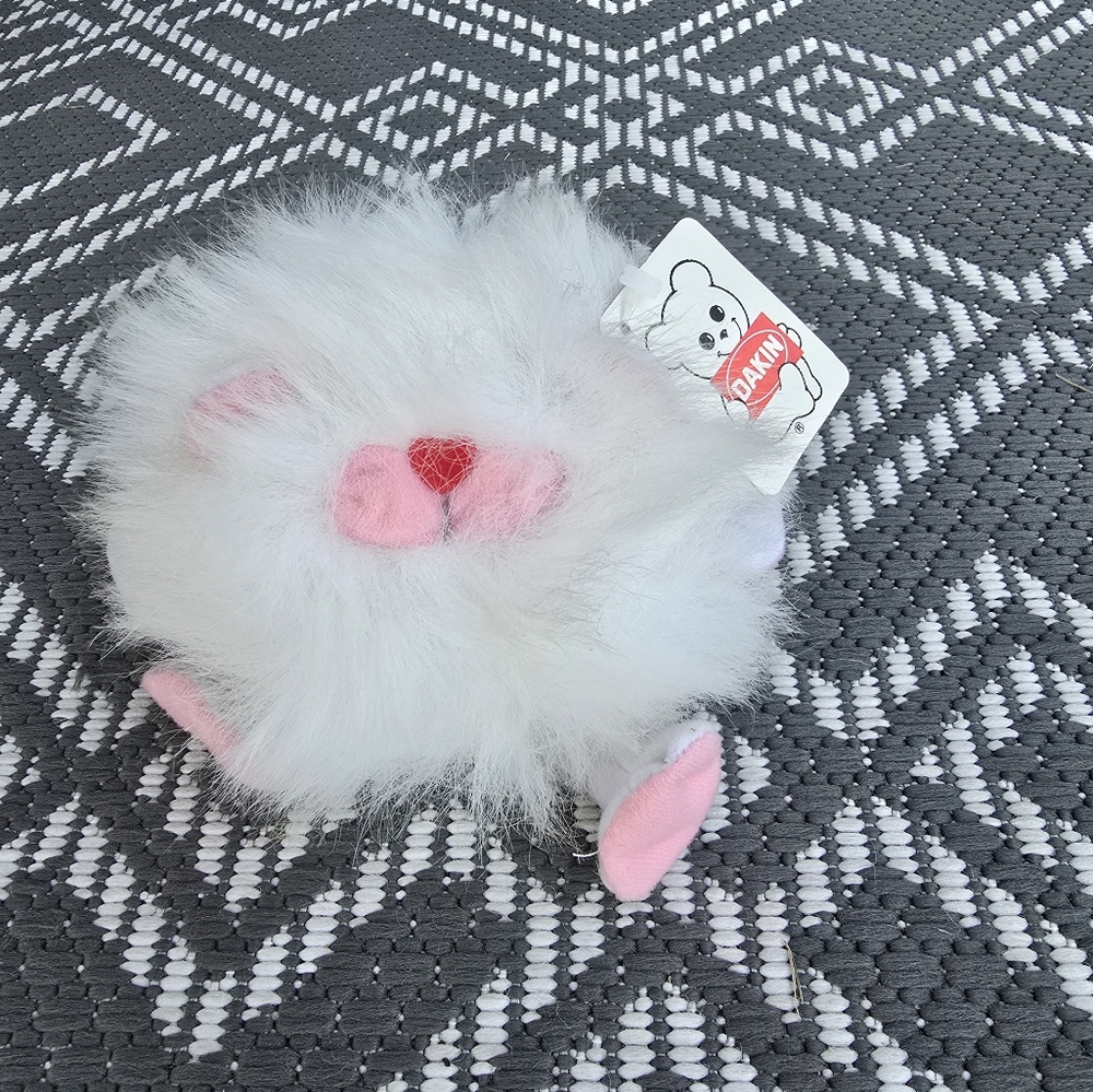 Vintage Dakin Valentine Minky Pom Poof Ball Minky Plush 5" RARE New w/ Tag 1984